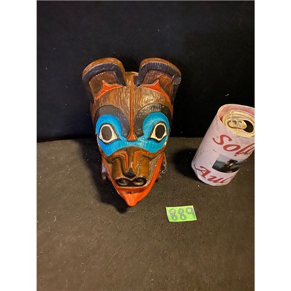 Hand crafted bear mask by Shamans, British Columbia, Canada