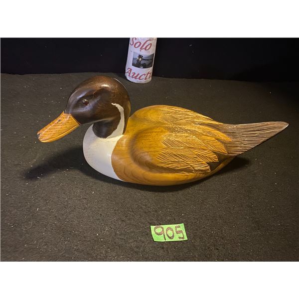 Duck decoy signed 1998 (wood)