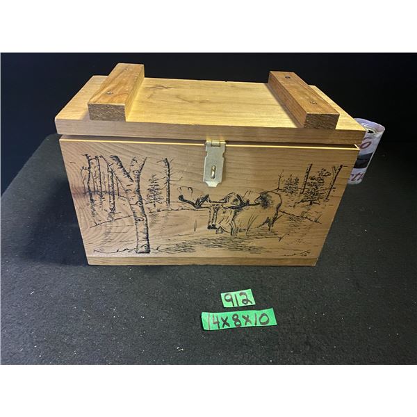 Handmade wooden crate 14" x 8" x 10"