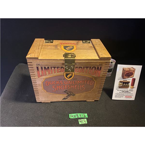 Ducks Unlimited crate measures 14" x 8" x 12"