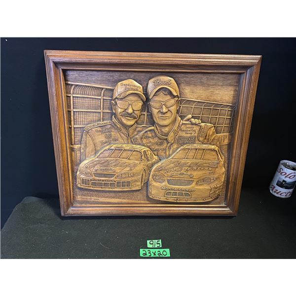 Dale Earnhardt and Dale Earnhardt Junior art by Kim Murray 2004