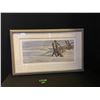 Image 1 : Robert Bateman, "Split Rails Snow Buntings" numbered and signed 437/950, framed