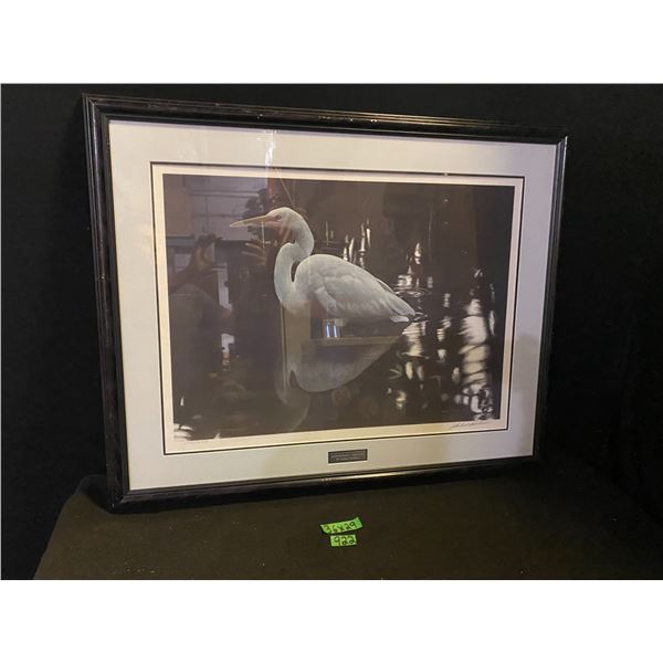 Robert Bateman, "Mangrove Shadow" numbered and signed 1060/1250, framed 36" x 29" - frame has scratc