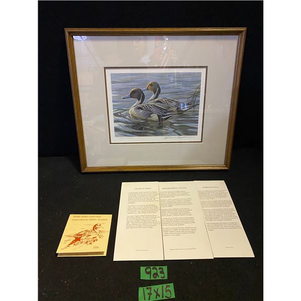 Robert Bateman, "Pintales in Spring" numbered and signed 7198/9651, framed 17" x 15"