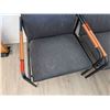 Image 2 : Qty 2 Metal Stationary Armchairs w/ Upholstered Seats & Backs 26" x 20" x 28"H