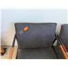 Image 3 : Qty 2 Metal Stationary Armchairs w/ Upholstered Seats & Backs 26" x 20" x 28"H