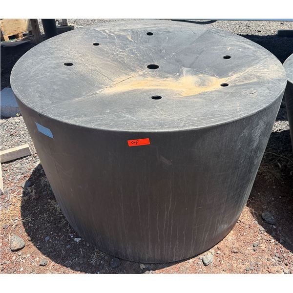 Black Commercial Covered Aqua Tank Approx. 62"dia, 36"H