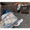 Image 1 : Qty 2 Bundles Plastic Sheeting, Bin PVC Shut-Off Ball Valves & Bin Metal Pipes & Cable