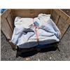 Image 3 : Qty 2 Bundles Plastic Sheeting, Bin PVC Shut-Off Ball Valves & Bin Metal Pipes & Cable