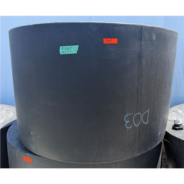 Black Commercial Covered Aqua Tank Approx. 62"dia, 36"H