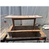 Image 2 : Metal 2-Tier Shelf w/ Wooden Upper Unit 51"  x 60"H