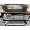 Image 3 : Metal 2-Tier Shelf w/ Wooden Upper Unit 51"  x 60"H