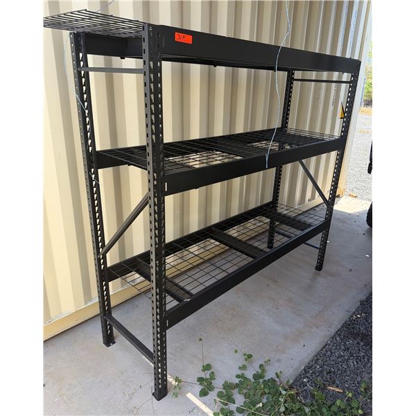 Black Metal Adjustable Shelving Unit 74" x 24" x 72"H