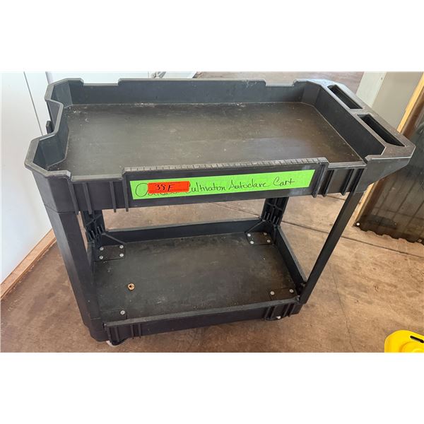 Rolling Utility Cart w/ Undershelf 34" x 17" x 32"H