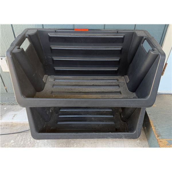 Qty 5 Stacking Storage Bins 31" x 17" x 14"H (each)