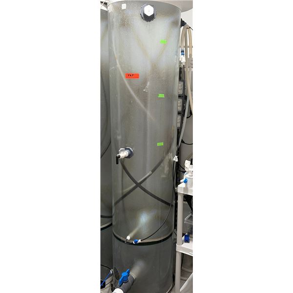Conical Bottom Tank w/ Spigot & Protective Metal Cylinder Cage