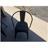 Image 2 : Qty 3 Black Metal Chairs 14" x 14"