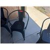 Image 3 : Qty 3 Black Metal Chairs 14" x 14"