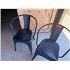 Image 4 : Qty 3 Black Metal Chairs 14" x 14"