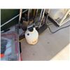 Image 4 : Multiple Landscape Tools: Rakes, Shovels, etc w/ Plastic Shelf, Bottles & Cooler