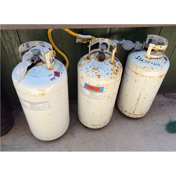 Qty 3 Propane Tanks (not sure how full or how empty)