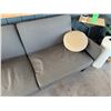 Image 3 : Gray 2-Seat Sofa w/ 2 Throw Pillows 83" x 31" x 22"H (sofa has loose arms)