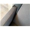 Image 4 : Gray 2-Seat Sofa w/ 2 Throw Pillows 83" x 31" x 22"H (sofa has loose arms)