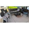 Image 1 : Char-Broil Grill w/ Outdoor Furniture: 2-Seat Sofa, Woven Chairs, Coffee Table, etc