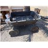 Image 2 : Black Poly Utility Cart w/ Pull-Handle 48" x 34" x 13"H (cart depth)