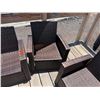 Image 3 : Woven Outdoor Love Seat w/ 2 Matching Armchairs & Side Table, Misc Sizes