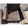 Image 4 : Woven Outdoor Love Seat w/ 2 Matching Armchairs & Side Table, Misc Sizes