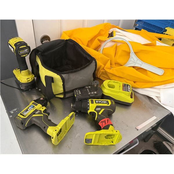 Multiple Ryobi Power Tools: PCL235 Impact Driver, Chargers, etc in Carry Case