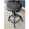 Image 1 : Adjustable Height Padded Shop Stool w/ Footrail 14" Dia,