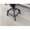Image 2 : Adjustable Height Padded Shop Stool w/ Footrail 14" Dia,