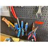 Image 4 : Multiple Hand Tools on Pegboard Rack: Wrenches, Pliers, Snips, Screwdrivers, etc