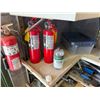 Image 2 : Contents of Shelf: Fire Extinguishers, Adhesives, WD-40, Paint, etc (shelf not included)