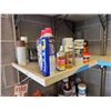 Image 4 : Contents of Shelf: Fire Extinguishers, Adhesives, WD-40, Paint, etc (shelf not included)