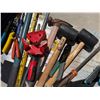 Image 8 : Multiple Hand Tools: Mallets, Pry Bars, Pliers, Snips, Files, Caulking Gun, Angle Clamps, etc