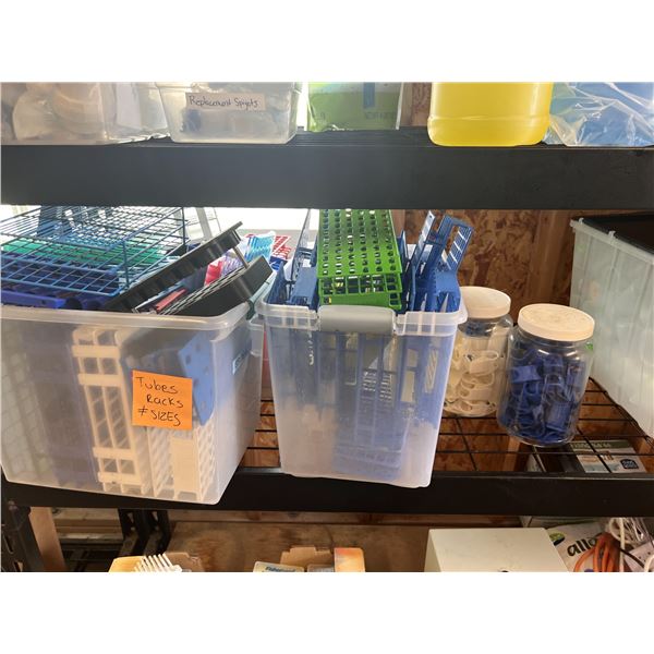 Multiple Laboratory Supplies: Falcon Tubes, Plastic Labware & Sample Racks