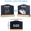 Image 2 : 10-Pack Reusable Mini Chalkboard Signs with Easel Stand; Double-Sided Message Board Signs - New