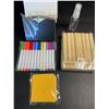 Image 8 : 10-Pack Reusable Mini Chalkboard Signs with Easel Stand; Double-Sided Message Board Signs - New