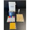 Image 7 : 10-Pack Reusable Mini Chalkboard Signs with Easel Stand; Double-Sided Message Board Signs - New