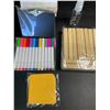 Image 8 : 10-Pack Reusable Mini Chalkboard Signs with Easel Stand; Double-Sided Message Board Signs - New