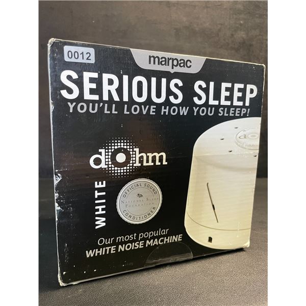 Marpac Dohm White Noise Machine/Sleep Sound Machine; Fall Asleep Easier/Sleep Better - New Sealed!