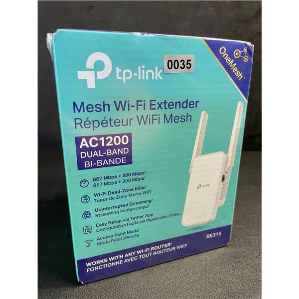 TP-Link AC1200 Mesh Wi-Fi Extender/WiFi Booster - Works with Any WiFi Router - New Sealed!