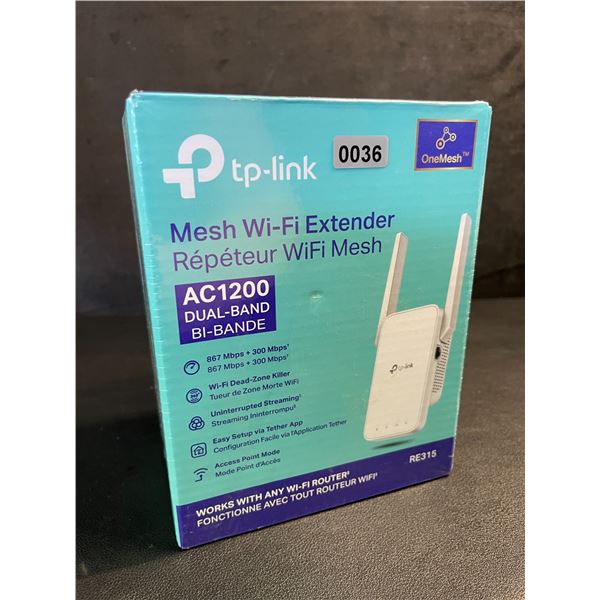 TP-Link AC1200 Mesh Wi-Fi Extender/WiFi Booster - Works with Any WiFi Router - New Sealed!
