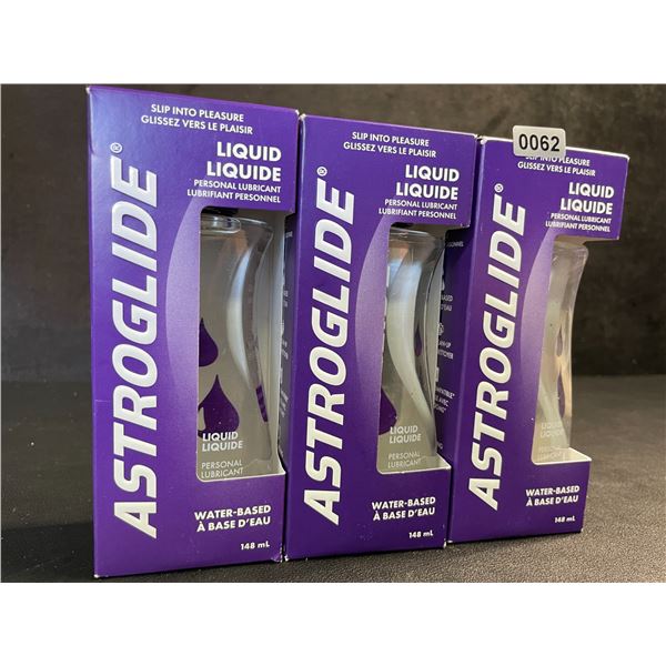 3 Boxes of ASTROGLIDE Water-Based Personal Lubricant/Lubes (148ml Each) - New Sealed
