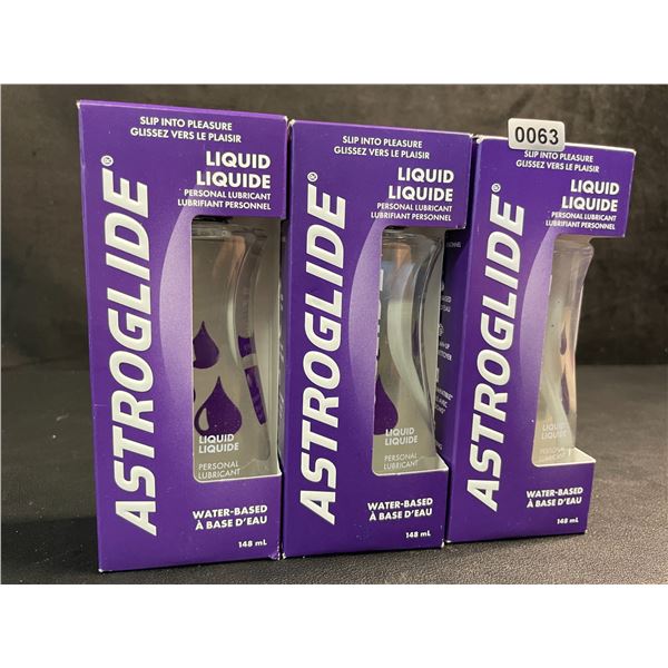 3 Boxes of ASTROGLIDE Water-Based Personal Lubricant/Lubes (148ml Each) - New Sealed