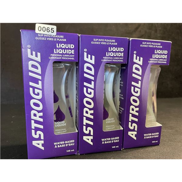 3 Boxes of ASTROGLIDE Water-Based Personal Lubricant/Lubes (148ml Each) - New Sealed