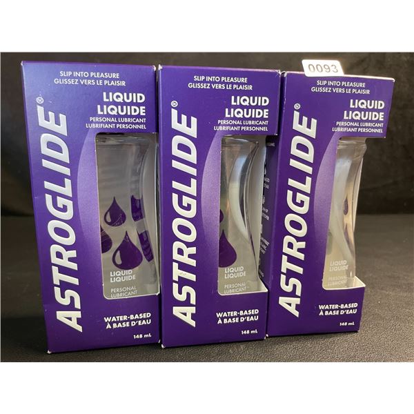 3 Boxes of ASTROGLIDE Water-Based Personal Lubricant/Lubes (148ml Each) - New Sealed